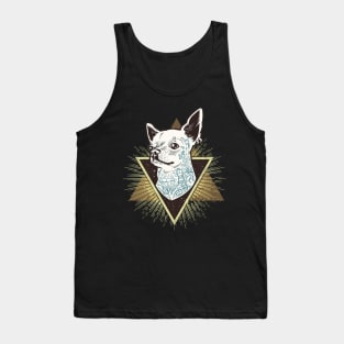Hipster Chihuahua with Tattoo Tank Top